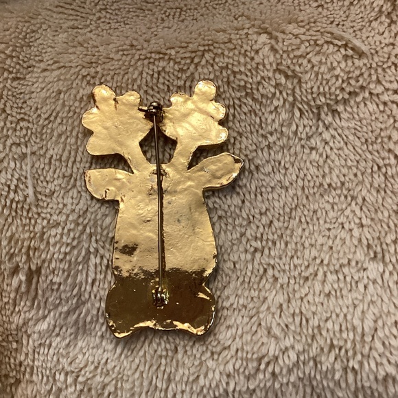 🦌 Vintage Christmas Reindeer Pin Brooch Santa Clause Winter 🦌 - Picture 2 of 5